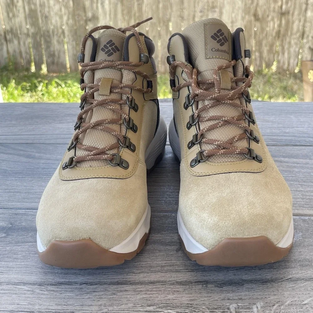 Columbia Newton Wander MID Hiking Boots Men 8.5 Brown Suede Waterproof Trail NEW